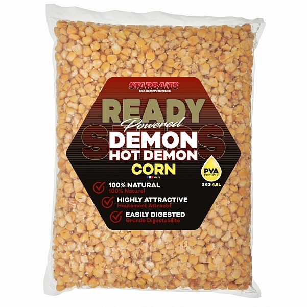 Starbaits Ready Seeds Corn - Hot Demon - RÖVID LEJÁRATI DÁTUMcsomagolás 3kg - EAN: 200000098056