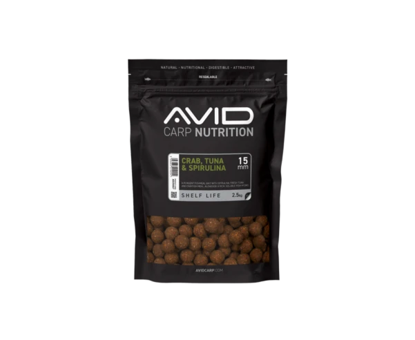 Avid Carp Crab, Tuna & Spirulina Boilies  15mm / 2,5kg