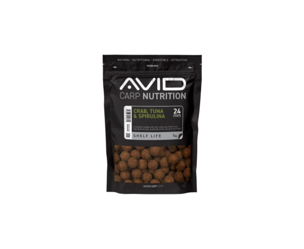 Avid Carp Crab, Tuna & Spirulina Boilies  24mm / 1kg