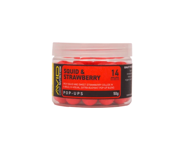 Avid Carp Squid & Strawberry Pop-Up Red 14mm