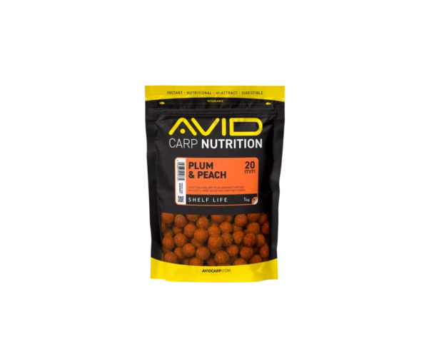  Avid Carp Plum & Peach  Boilies  20mm / 1kg