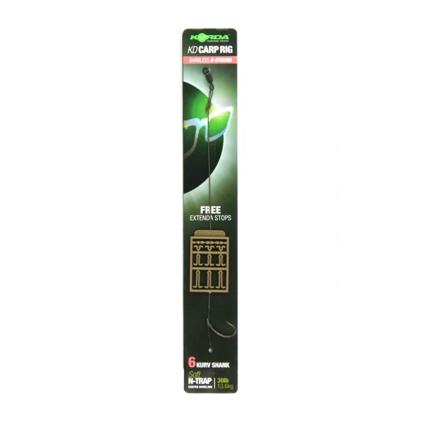 Korda N-Trap KD Rig Kurv II X-Strong (Barbless)  6 (bezzadziorowy)
