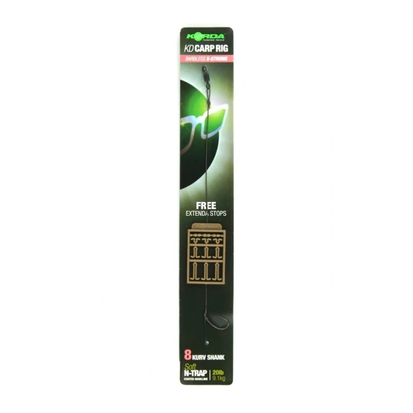 Korda N-Trap KD Rig Kurv II X-Strong (Barbless)  8 (bezzadziorowy)