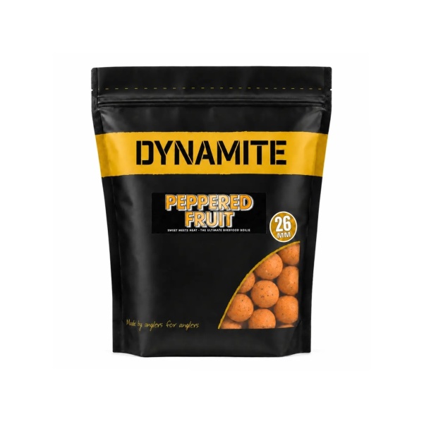 DynamiteBaits Peppered Fruit Boilies 26 mm / 1 kg DynamiteBaits Peppered Fruit Boilies 26 mm / 1 kg