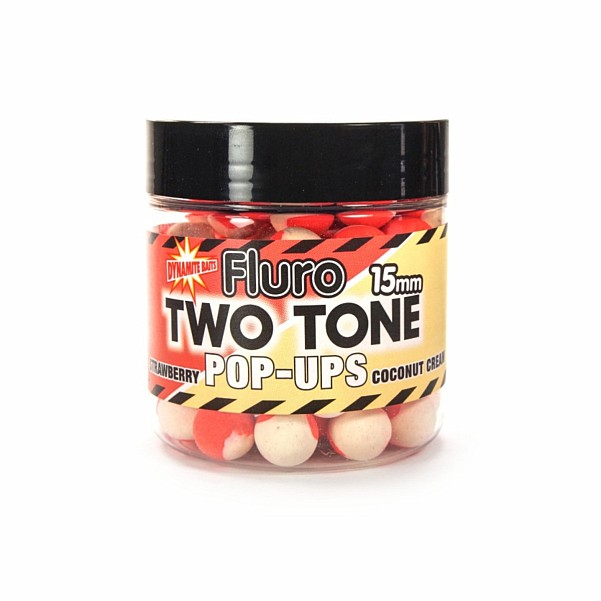 DynamiteBaits Fluro Two Tone Pop-Ups - Strawberry & Coconut Cream velikost 15 mm - MPN: DY593 - EAN: 5031745206896