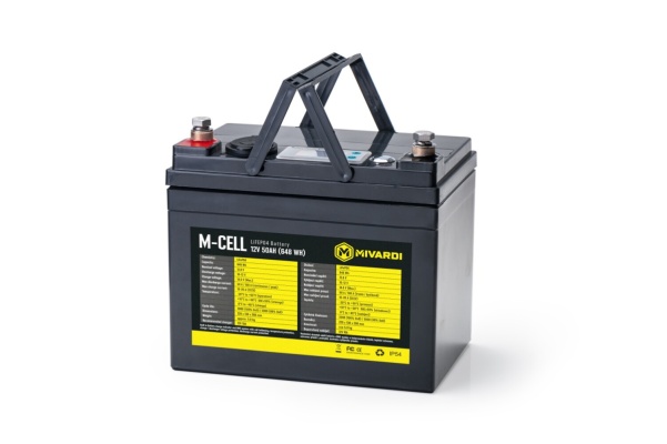 Mivardi M-CELL LiFePO4 12V 50Ah + 10A Chargermodelis 50Ah + 10A kroviklis - MPN: M-MCELL1250LFC - EAN: 8595712423954