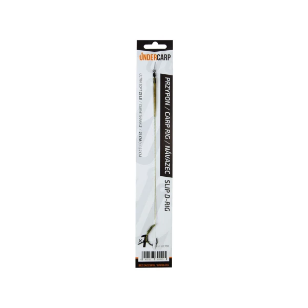 UnderCarp Slip D-rig  - Przypon karpiowy (bezzadziorowy) 2 (bezzadziorowy)