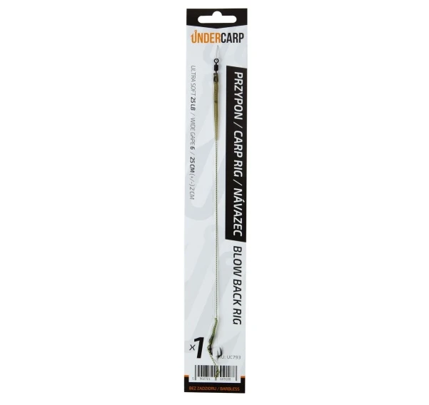 UnderCarp Blow Back Rig - Przypon karpiowy (bezzadziorowy) 6 (bezzadziorowy)