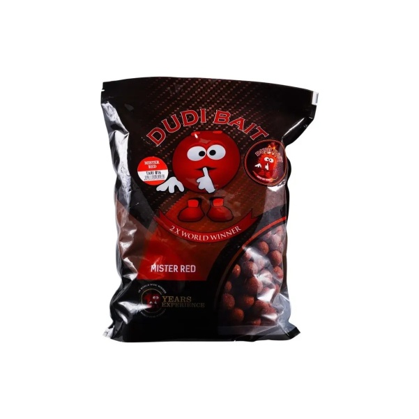 DUDI BAIT Mister Red Super Hot TARI Boilies 1kg 20 mm / 1 kg
