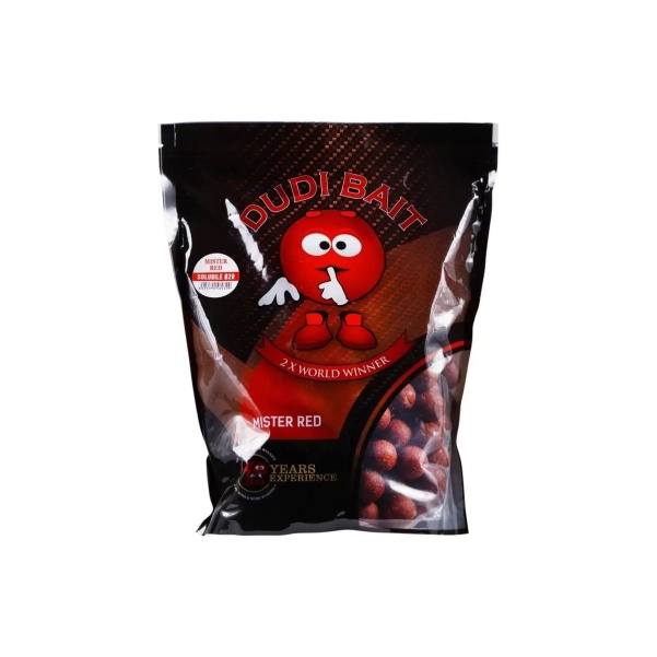 DUDI BAIT Mister Red Super Hot SOLUBLE Boilies 1kg