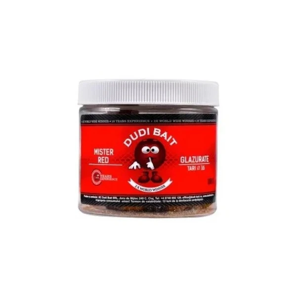 DUDI BAIT Mister Red Super Hot Glazurate TARI Hookbaits 20mm