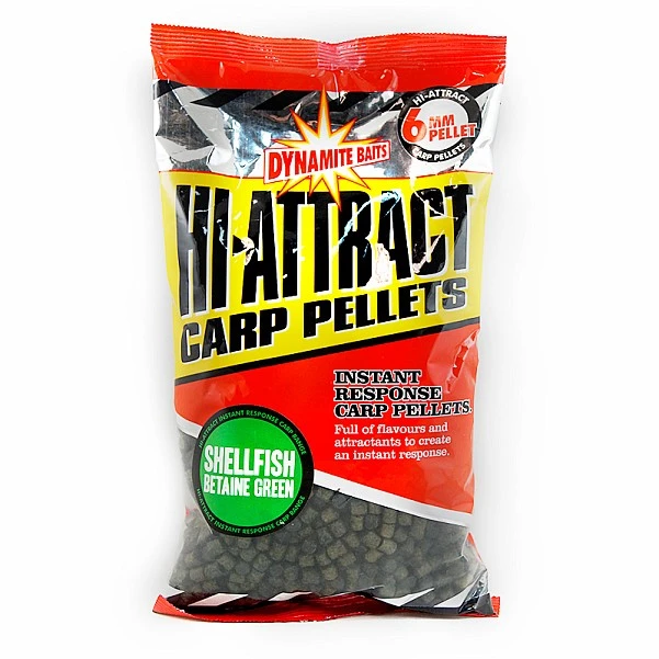 Dynamite Baits Hi-Attract Shellfish Betaine Green Pellets 6 mm