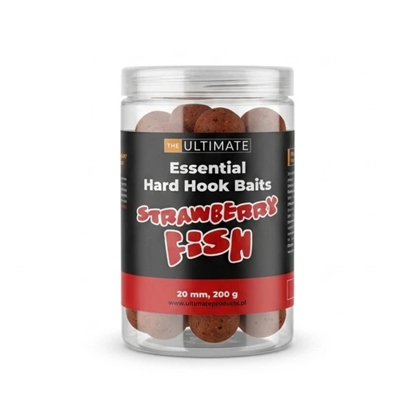 UltimateProducts Essential Hard Hookbaits - Strawberry Fish 20 mm