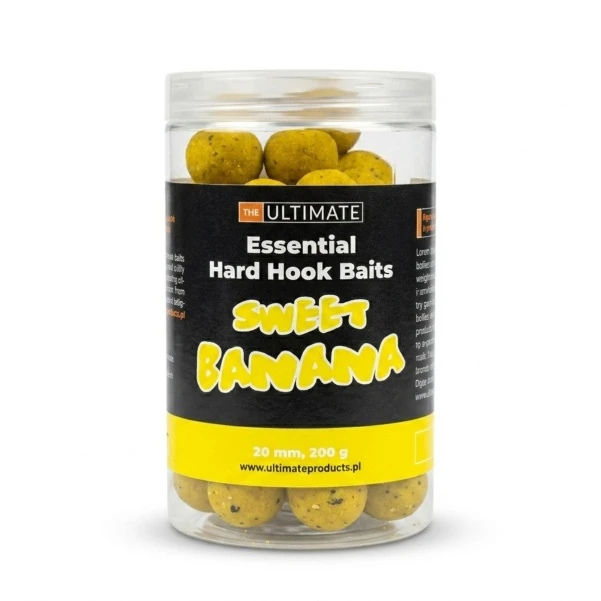 UltimateProducts Essential Hard Hookbaits - Sweet Banana 20 mm