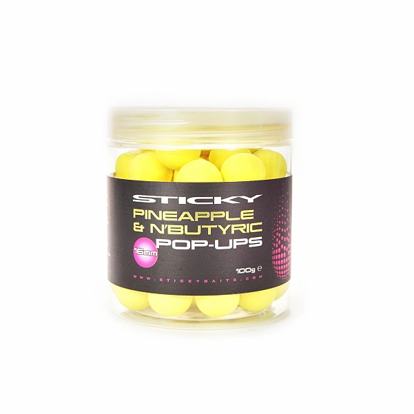 StickyBaits Pop Ups - Pineapple & N Butyricméret 16 mm - MPN: PIN16 - EAN: 5060333110079