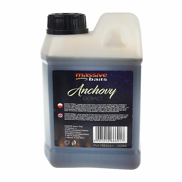 MassiveBaits Liquid - Anchovy Extractcsomagolás 1000ml - MPN: LQ021 - EAN: 5901912666917