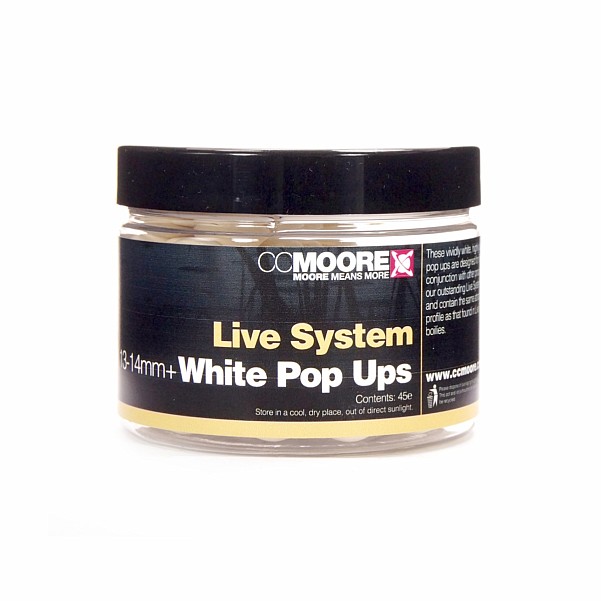 CcMoore White Pop-Ups - Live Systemdydis 13/14 mm - MPN: 90127 - EAN: 634158445309