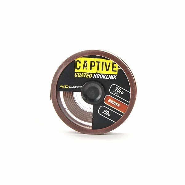 Avid Carp Captive Coated Hooklink 15lb brown-brązowy