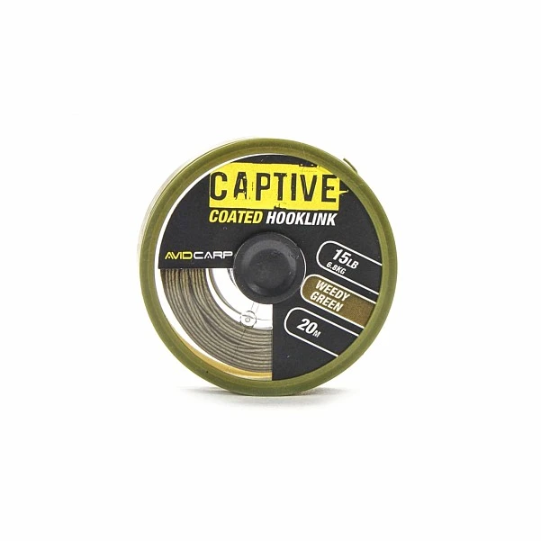 Avid Carp Captive Coated Hooklink 15lb weed/green-zielony