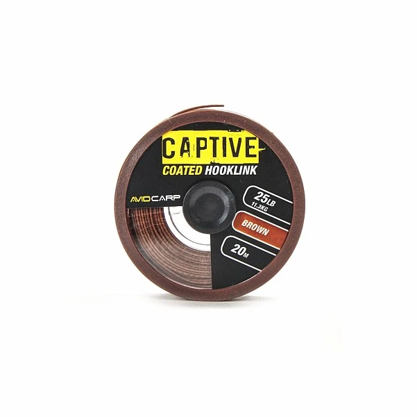 Avid Carp Captive Coated Hooklink 25lb brown-brązowy