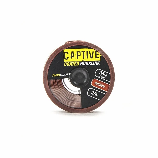 Avid Carp Captive Coated Hooklink 35lb brown-brązowy