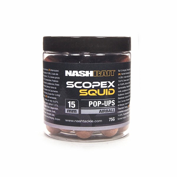 NEW Nash Scopex Squid Pop UpsGröße 15 mm / 75g - MPN: B6826 - EAN: 5055108868262
