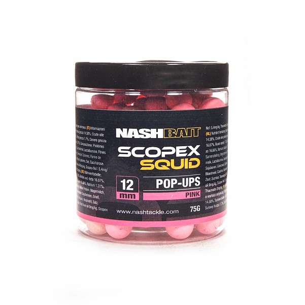 Nash Pop Ups Pink - Scopex Squid rozmiar 12 mm / 50g - MPN: B6830 - EAN: 5055108868309