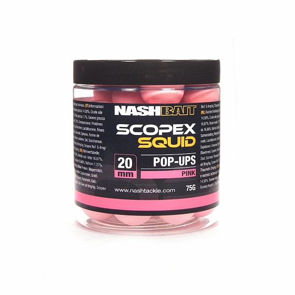 Nash Pop Ups Pink - Scopex Squid rozmiar 20 mm / 75g - MPN: B6832 - EAN: 5055108868323