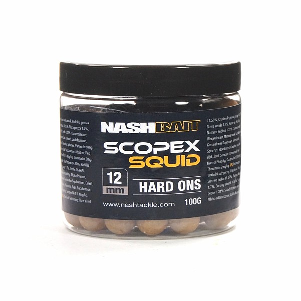 NEW Nash Scopex Squid Hard Onsrozmiar 12 mm / 100g - MPN: B6820 - EAN: 5055108868200