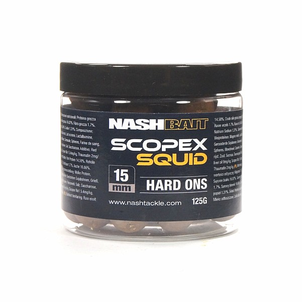 NEW Nash Scopex Squid Hard Onsmărimea 15 mm / 125g - MPN: B6821 - EAN: 5055108868217
