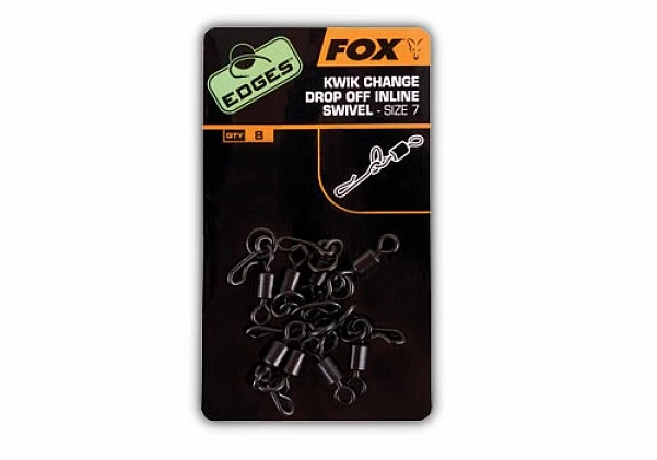 Fox Edges Kwick Change Drop Off Inline Swivels 8 sztuk
