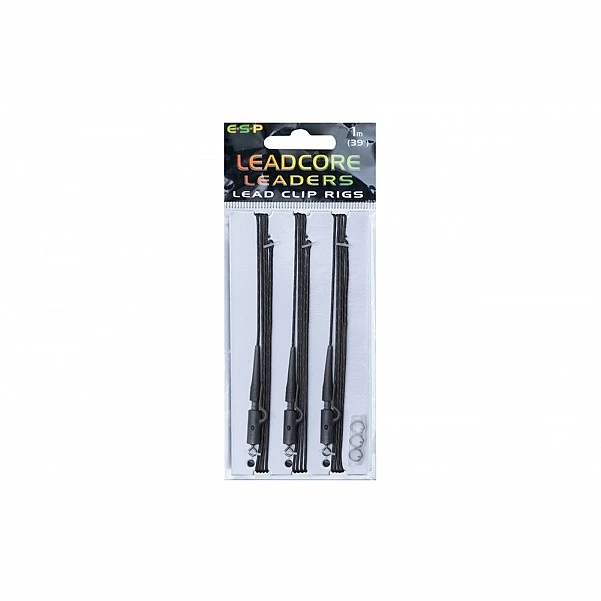 ESP Leadcore Leaders Lead Clip Rigs 1m 3szt. сірий