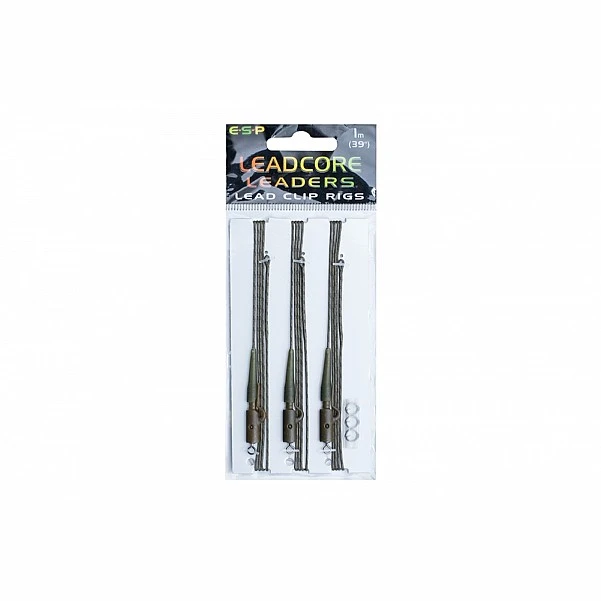 ESP Leadcore Leaders Lead Clip Rigs 1m 3szt. зелений