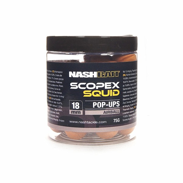 NEW Nash Scopex Squid Pop UpsGröße 18 mm / 75g - MPN: B6828 - EAN: 5055108868286