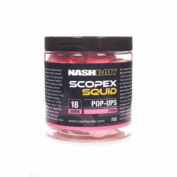 Nash Pop Ups Pink - Scopex Squid rozmiar 18 mm / 75g - MPN: B6833 - EAN: 5055108868330