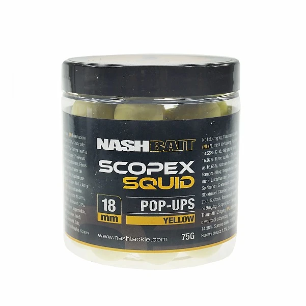 Nash Pop Ups Yellow - Scopex Squid  18 мм / 75г