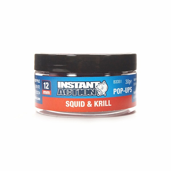 NEW Nash Instant Action Squid & Krill Pop-upsize 12 mm / 30g - MPN: B3351 - EAN: 5055108833512