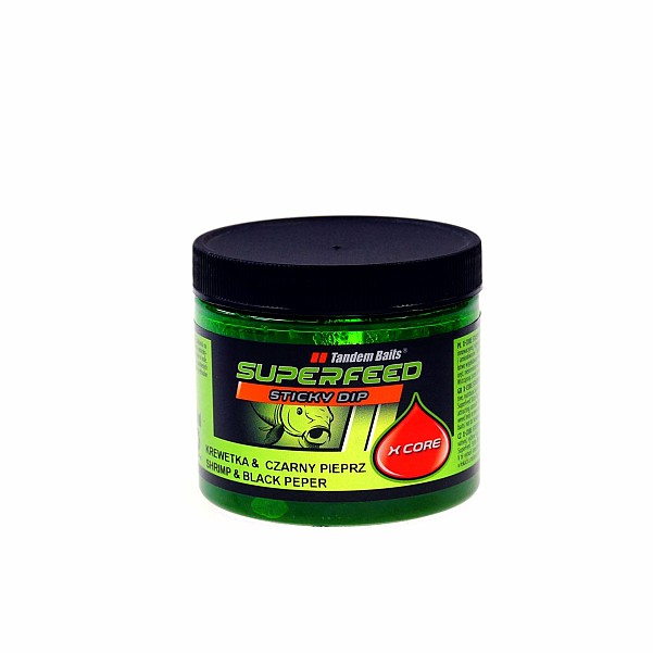 TandemBaits SuperFeed X Core Sticky Dip Krewetka i Czarny PieprzVerpackung 100ml - MPN: 24682 - EAN: 5907666668511