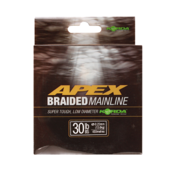 Korda Apex Braid Mainlinemodelis 30lb (13,6kg) / 450m - MPN: APEXF30 - EAN: 5060062118810