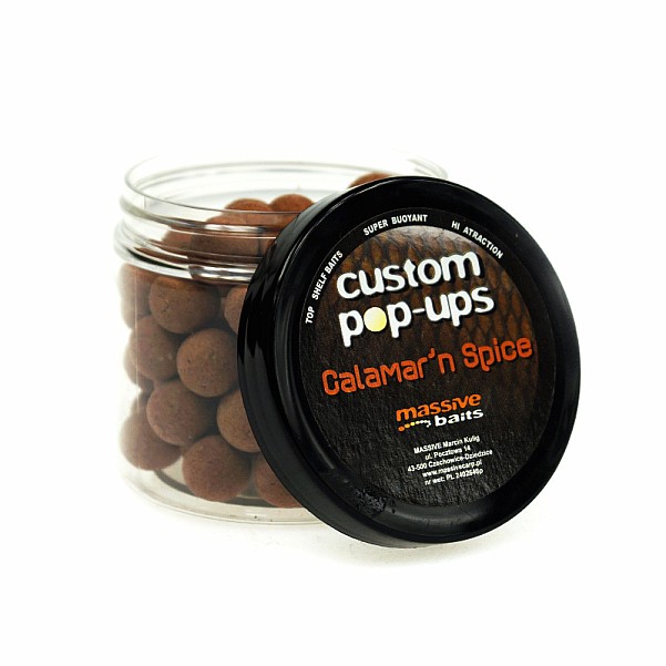 NEW MassiveBaits Custom Pop-Ups Calamar n SpiceGröße 14 mm - MPN: PU011 - EAN: 5901912664968