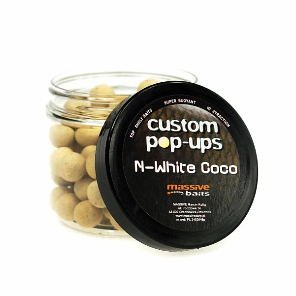 MassiveBaits Custom Pop-Ups N-White Coco 14 mm