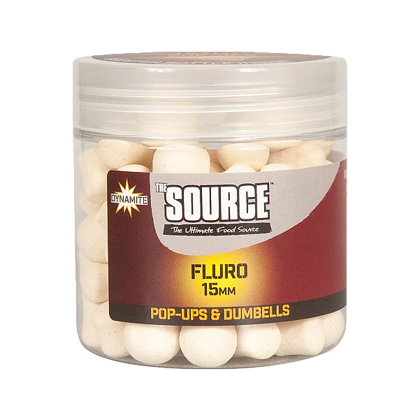 DynamiteBaits Fluro White Pop-Ups - The Source 15 мм