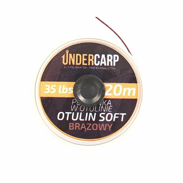 UnderCarp Otulin Soft - Plecionka przyponowa w otulinie brązowy / 35lb