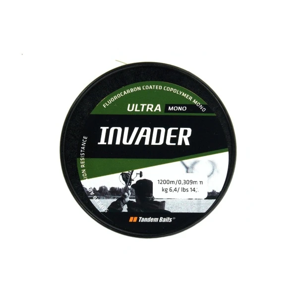Tandem Baits -  Żyłka Invader Ultra Mono - Żyłka - oliwkowy 0,30 mm