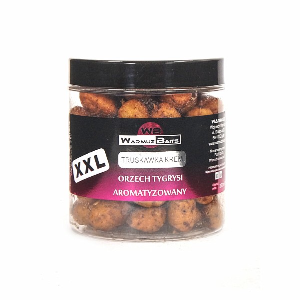 WarmuzBaits  - XXL Méretű Aromatizált Eperkrém Ízesítésű Tigris Diócsomagolás 250ml - MPN: 66972 - EAN: 5902537372917