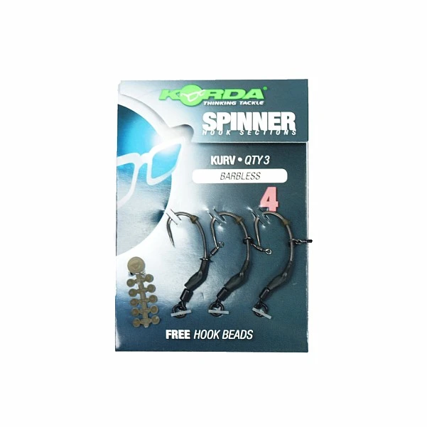 Korda Spinner Hook Sections Kurv Barbless 4 bezzadziorowe