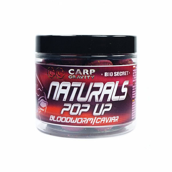Carp Gravity Naturals Pop Ups - Bloodworm Caviarrozmiar 18mm / 200ml - MPN: PNA002 - EAN: 200000049423