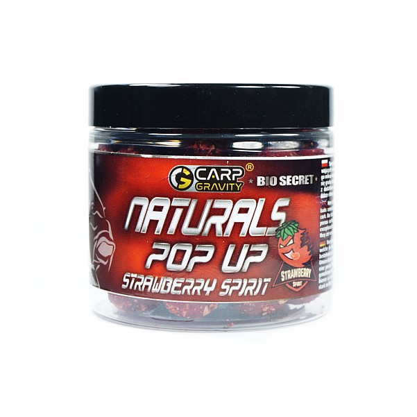 Carp Gravity Naturals Pop Ups - Strawberry Spiritrozmiar/opakowanie 18mm / 200ml - MPN: PNA004 - EAN: 200000049409