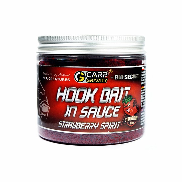 Carp Gravity Hookbaits in Sauce - Strawberry Spiritrozmiar 18mm / 200ml - MPN: HBA001 - EAN: 200000049393