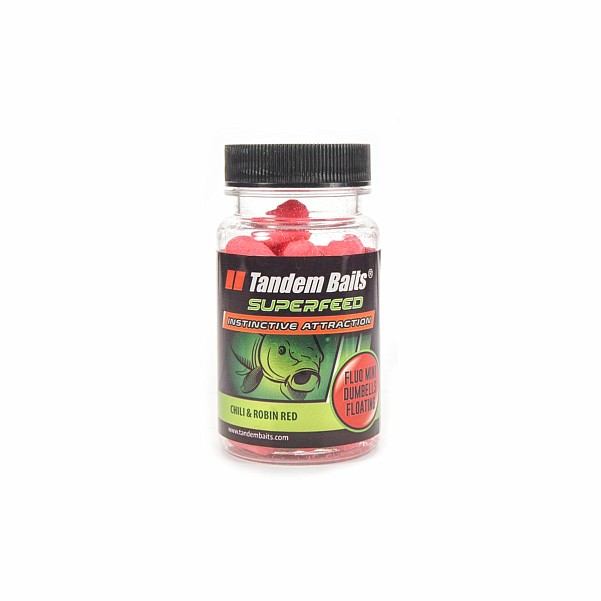 TandemBaits SuperFeed Fluo Mini Dumbells Floating - Chili Robin Redtaille mini haltères / 30g - MPN: 25141 - EAN: 5907666688281